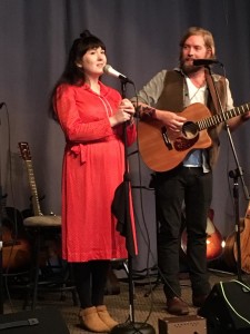 Madi Goldsmith and Will De Lance of the Glue Horses performing at Steve Hettum's "Wake While I'm Awake."